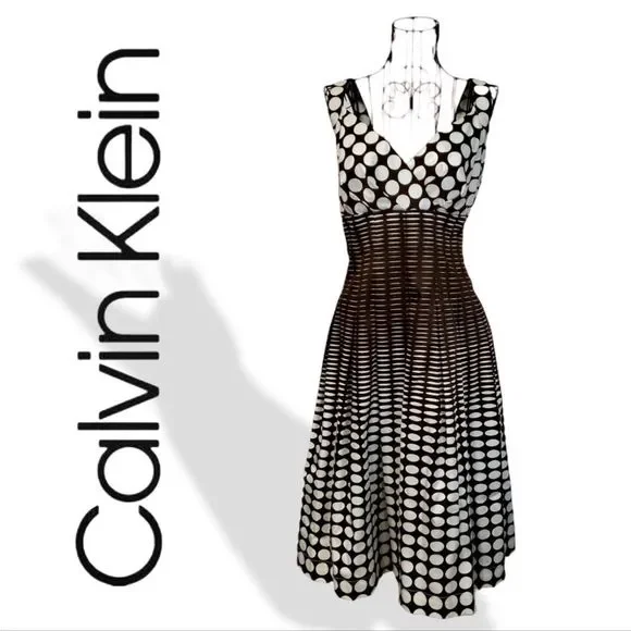 Calvin Klein Back Criss Cross Strap Dress - Picture 1 of 7